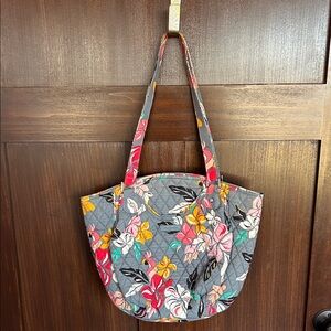 Vera Bradley Gray Floral Tote Bag